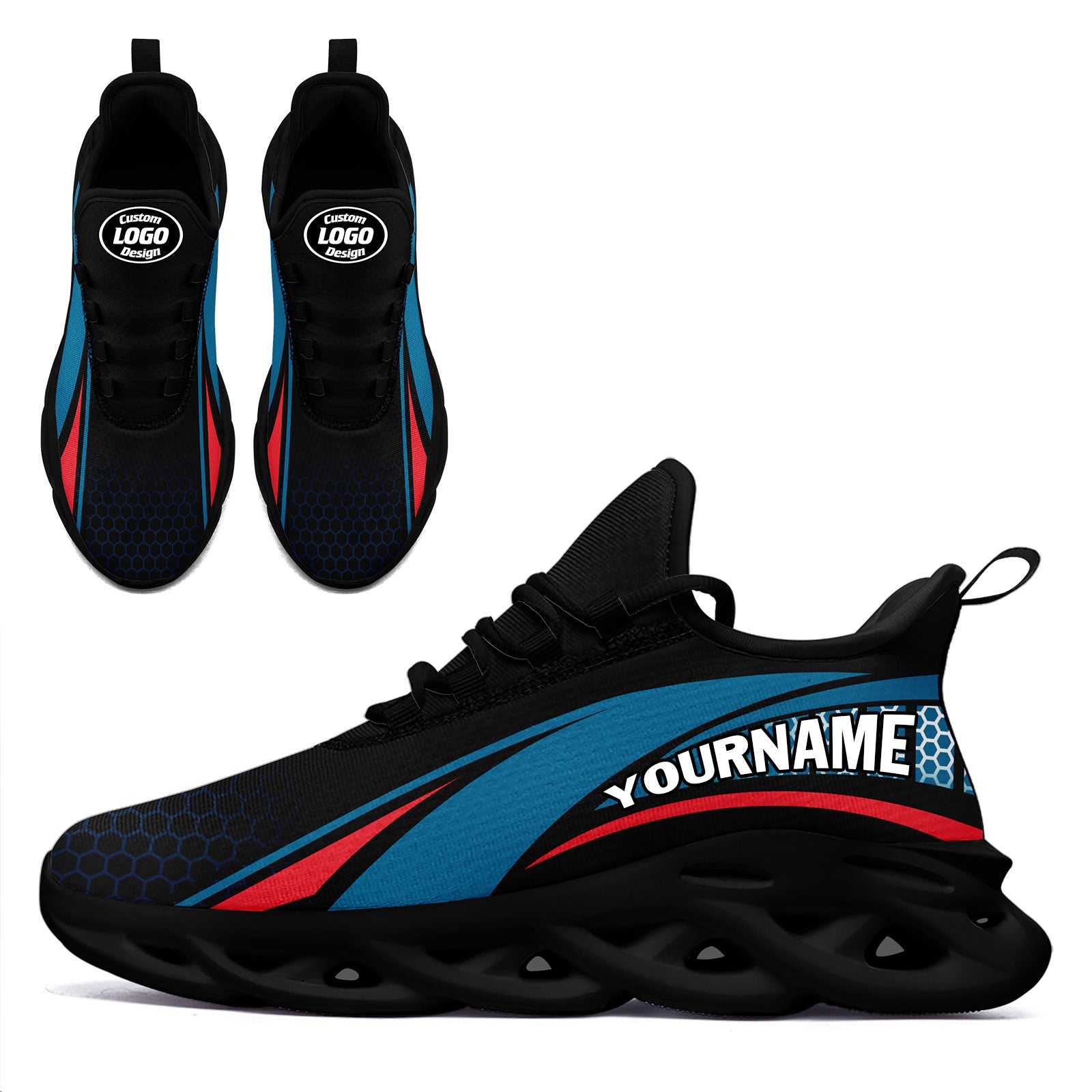 Custom Maxsoul Personalized Sneakers for Men & Women - Lightweight Comfortable Walking Shoes FN003 E025022 (Size 16) - Perfect for Running, Gym Workouts & Casual Wear