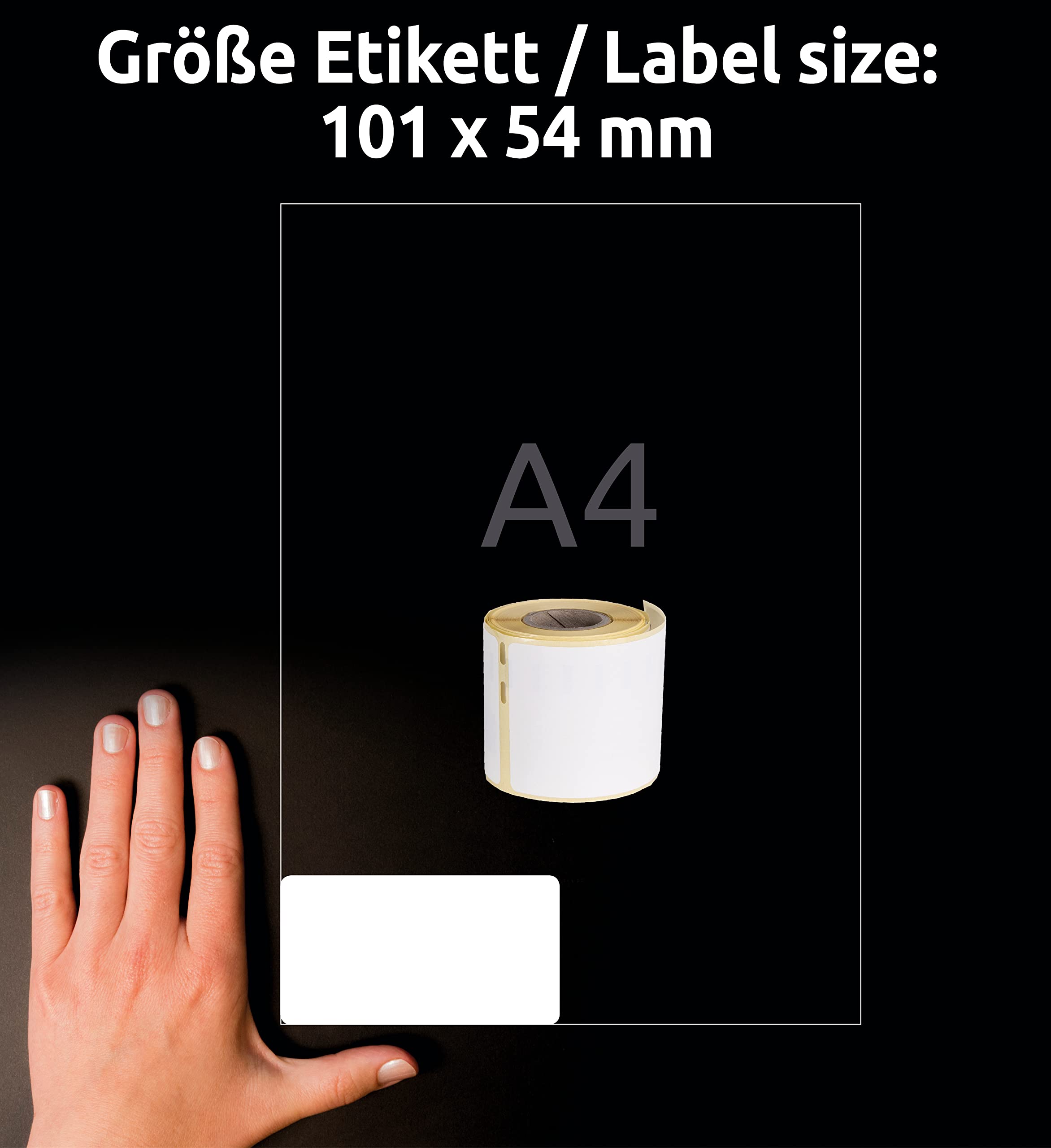 Avery Zweckform AS0722420 Self-Adhesive Shipping Labels - 2,640 Pack (54x101mm) for Dymo LabelWriter | Compatible with S0722420/99014 | 12 Rolls White | Perfect for E-commerce, Logistics & Package Labeling