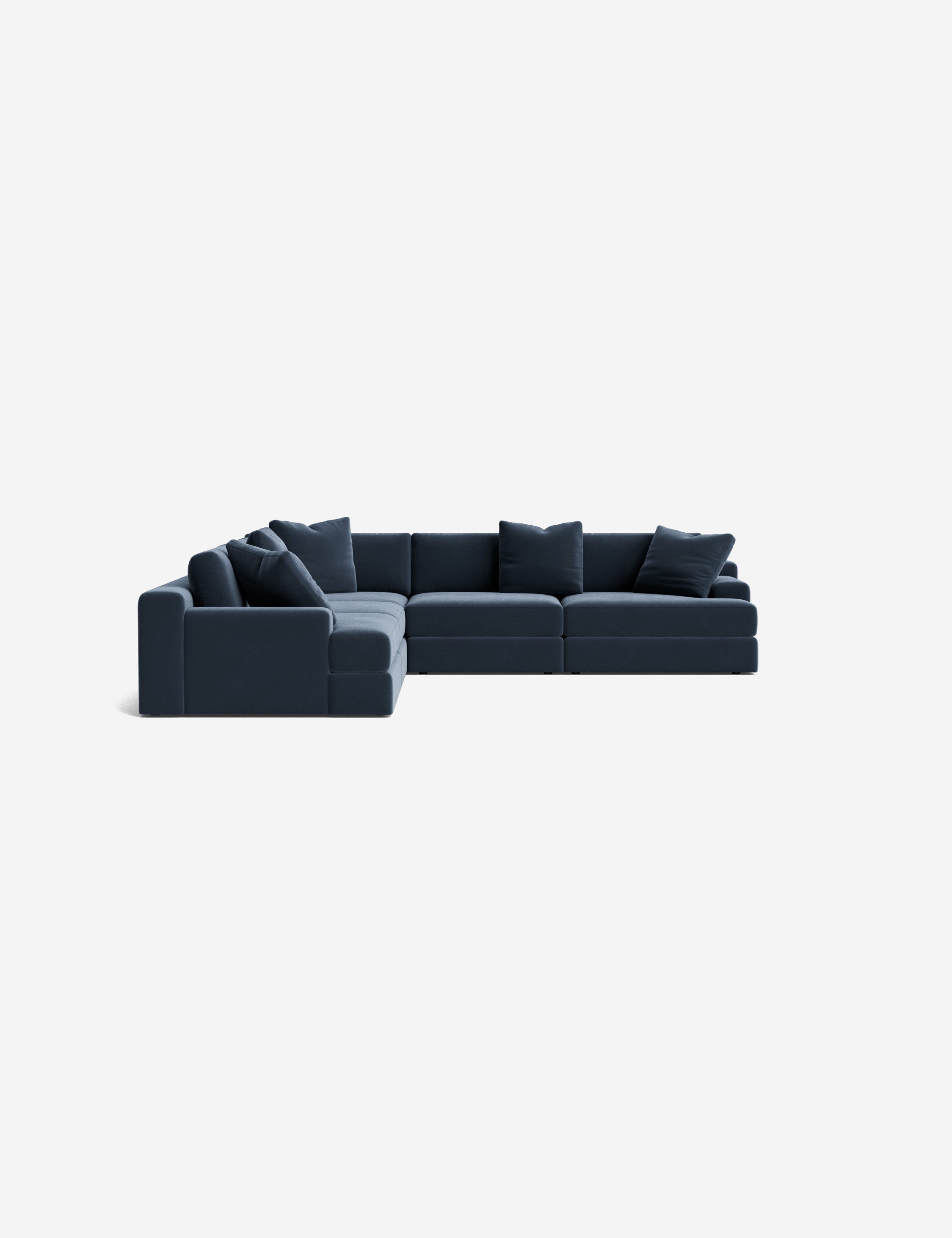 Felton Corner Sectional Sofa - Modern L-Shaped Couch with Storage Chaise for Living Room, Family Room & Small Spaces - Soft Fabric Upholstered Comfortable Sleeper Sofa Bed