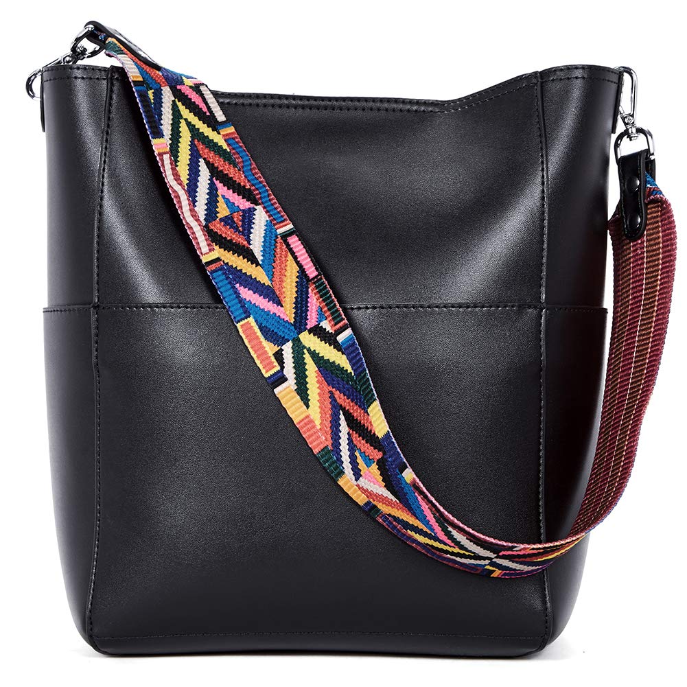 BROMEN Women's Vegan Leather Bucket Bag - Stylish Crossbody Purse & Handbag for Everyday Use, Work, and Travel