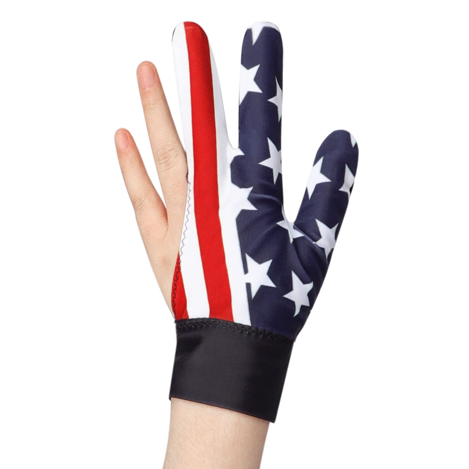 HAOZAIKEJI 3-Finger Breathable Snooker Glove - Anti-Slip Pool Cue Sports Glove for Billiards, Stretchable Left Hand Carom Shooter Glove (1 PC) - Perfect for Professional & Casual Pool Players