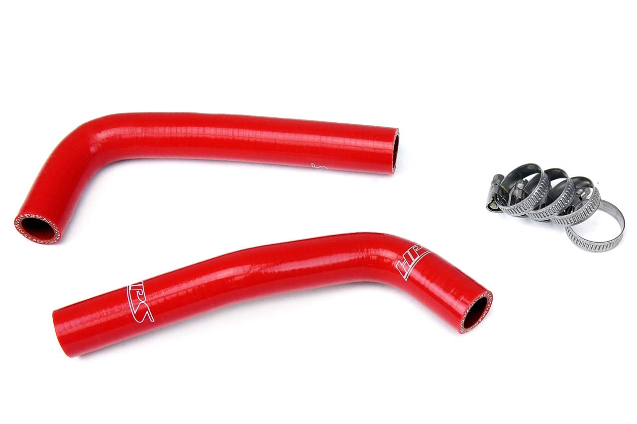 HPS 57-1352-RED Red Silicone Radiator Coolant Hose Kit - High Performance Replacement for Cars, Trucks & SUVs - Perfect for Engine Cooling System Upgrades & Maintenance