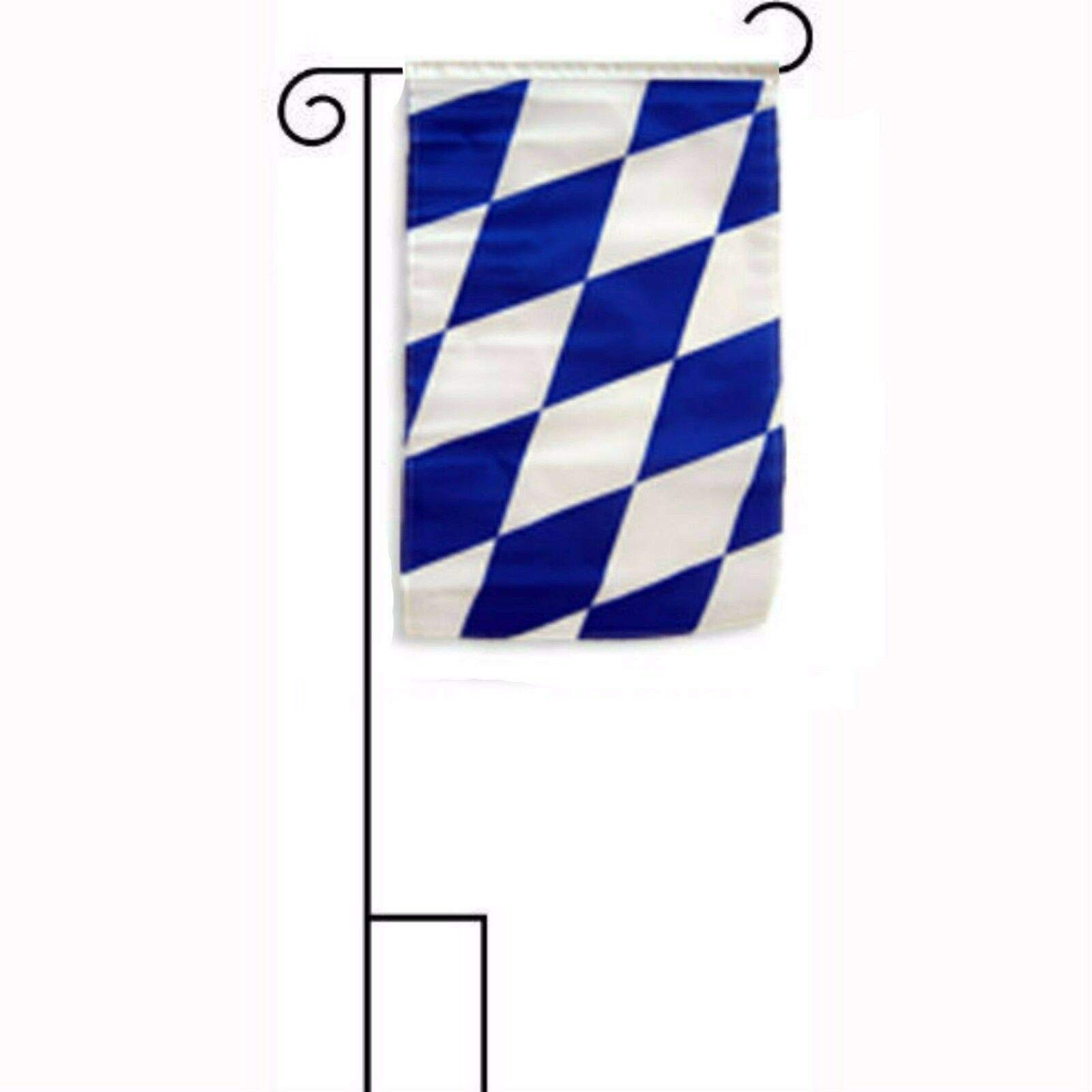 PIÑATAS OLE Bavaria Flags 12x18 Inch - Double Sided Garden Flags with Sleeve & Stand - Colorful Outdoor Decorative Banners for Patio, Yard, and German-Themed Parties