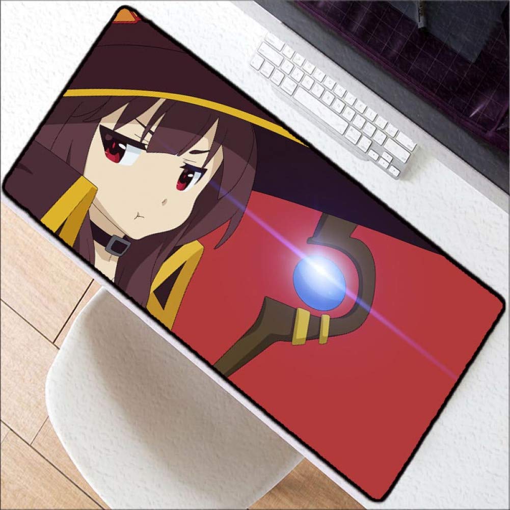 Large Anime Lock Edge Mouse Pad - Non-Slip Gaming Mouse Mat for PC, Laptop & Computer - Perfect for Office Work, Gaming & Home Use