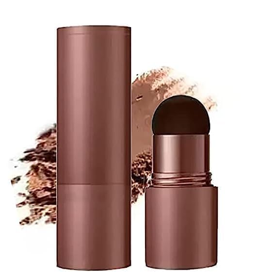 Mantavya Hairline Powder & Shading Sponge Pen - Light Brown Hair Shadow Powder Stick for Thinning Hair & Quick Root Touch-Up - Perfect for Daily Use, Travel & Hairline Enhancement