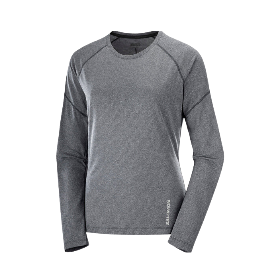 Salomon Women's Cross Run Long Sleeve Running Shirt - Moisture Wicking Athletic Top for Trail Running & Outdoor Workouts