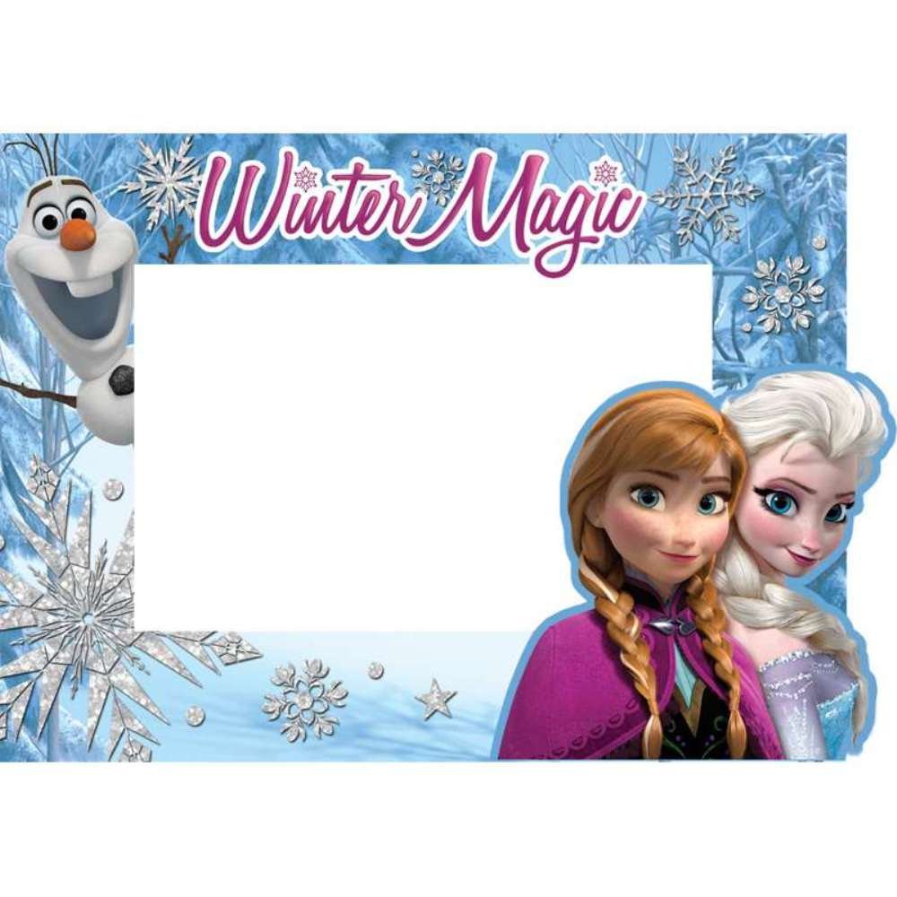 Disney Frozen Elsa Anna Olaf Winter Magic Picture Frame - Perfect for Kids' Room Decor, Christmas Gifts & Frozen Themed Parties