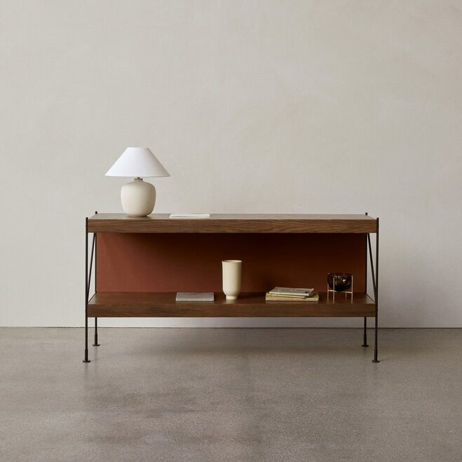 PRE ORDER AUDO CPH Zet Storage System - 150cm Wall Mounted Organizer with Back Panel in Taupe | Modern Home Office & Bedroom Storage Solution