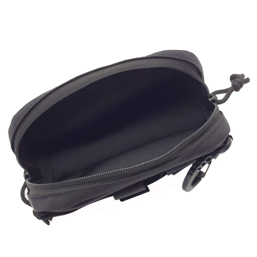 Tactical Eyeglasses Hard Case - 1000D Nylon Molle Zipper Sunglasses Carrying Case with Clip | Durable Protective Storage for Outdoor, Military, Hiking & Travel Use