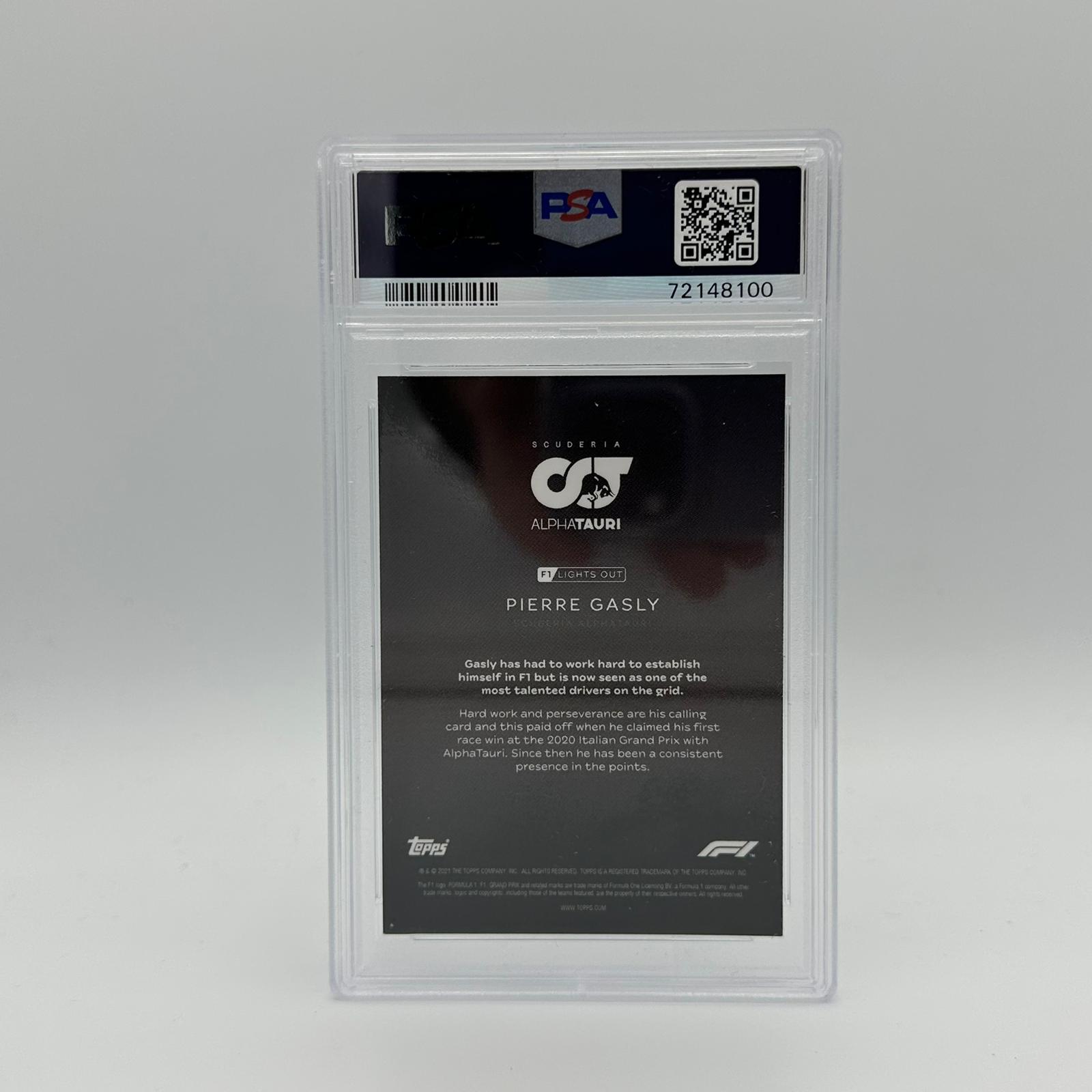 PSA 9 Graded 30/99 Pierre Gasly Blue Parallel F1 Racing Card - Collectible for Motorsport Fans & Memorabilia Enthusiasts