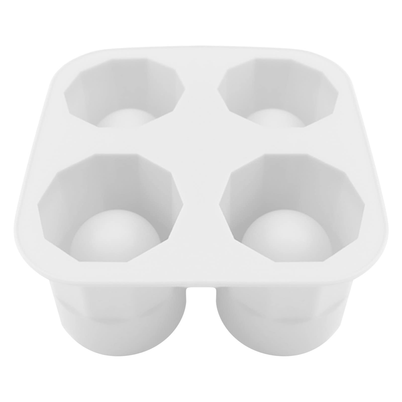 4-Pack White Cylindrical Ice Cup Molds for Water, Soda, and Cocktails - Perfect for Parties, BBQs, and Summer Drinks