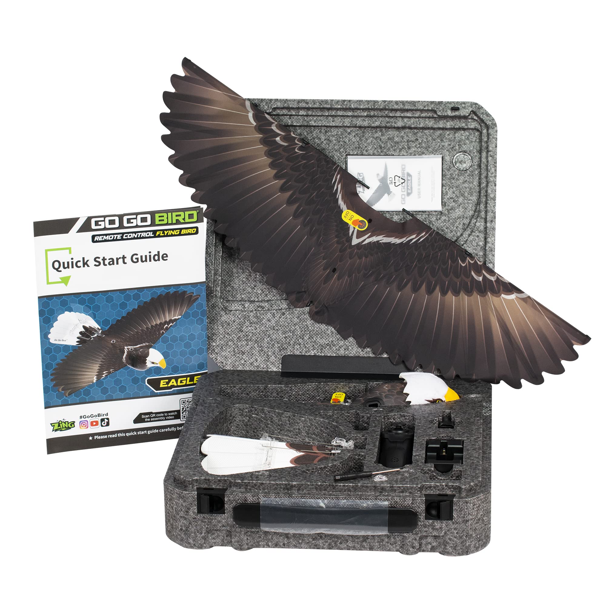 Premium RC Eagle Drone - Remote Control Flying Aircraft with Carbon Fiber Tech - Realistic Eagle Design for Outdoor Play & Aerial Photography - Perfect for Kids & Adults