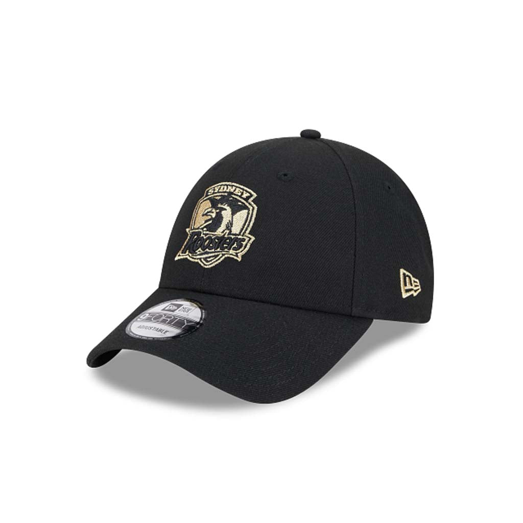 Official Sydney Roosters 2025 9Forty Black Gold Snapback Cap - Stylish Baseball Hat for Men & Women - Perfect for Sports Fans, Casual Wear, and Team Support