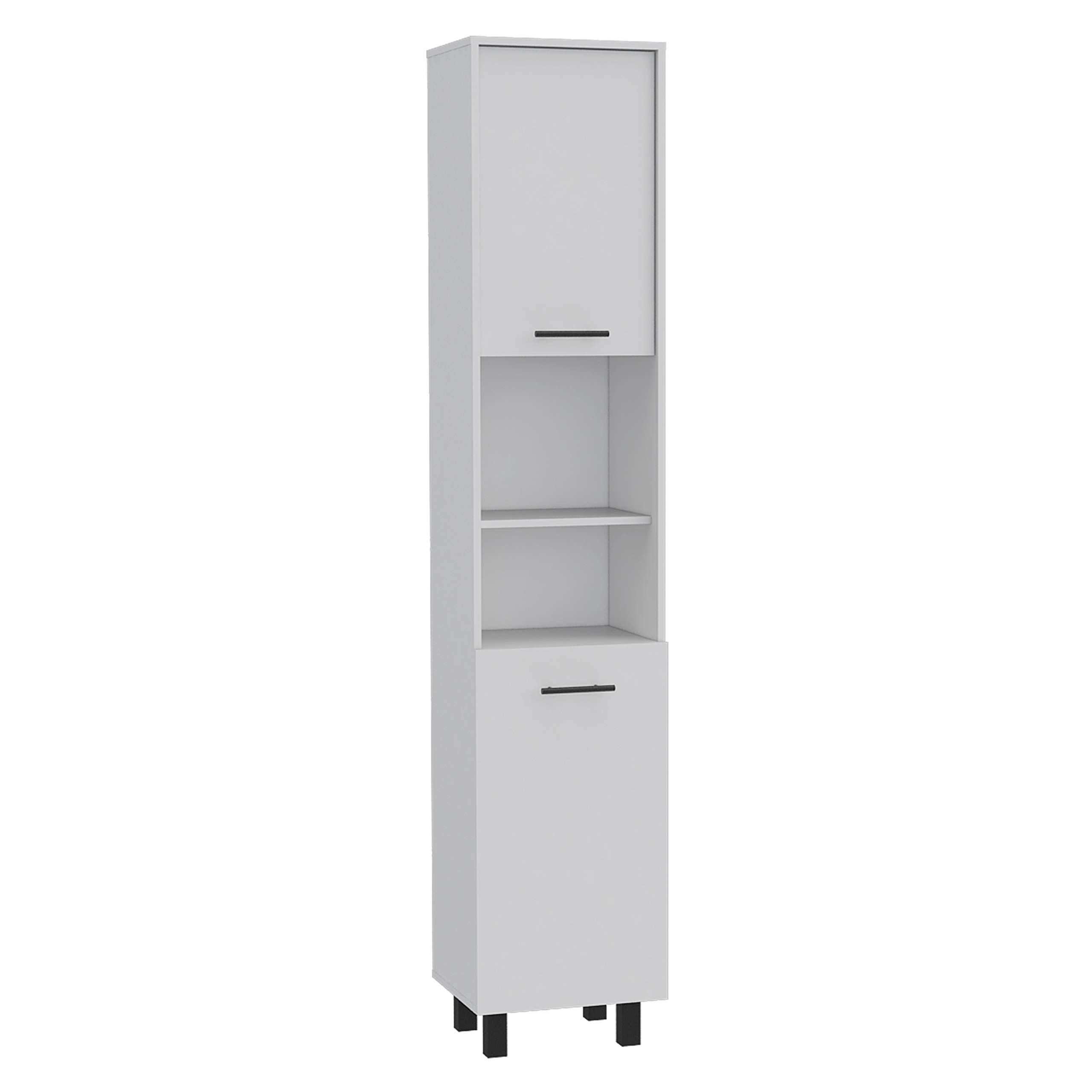 Sheffield Pantry Kitchen Cabinet - 2 Cabinets & 2 Open Shelves for Storage | Perfect for Small Kitchens, Pantry Organization & Home Decor