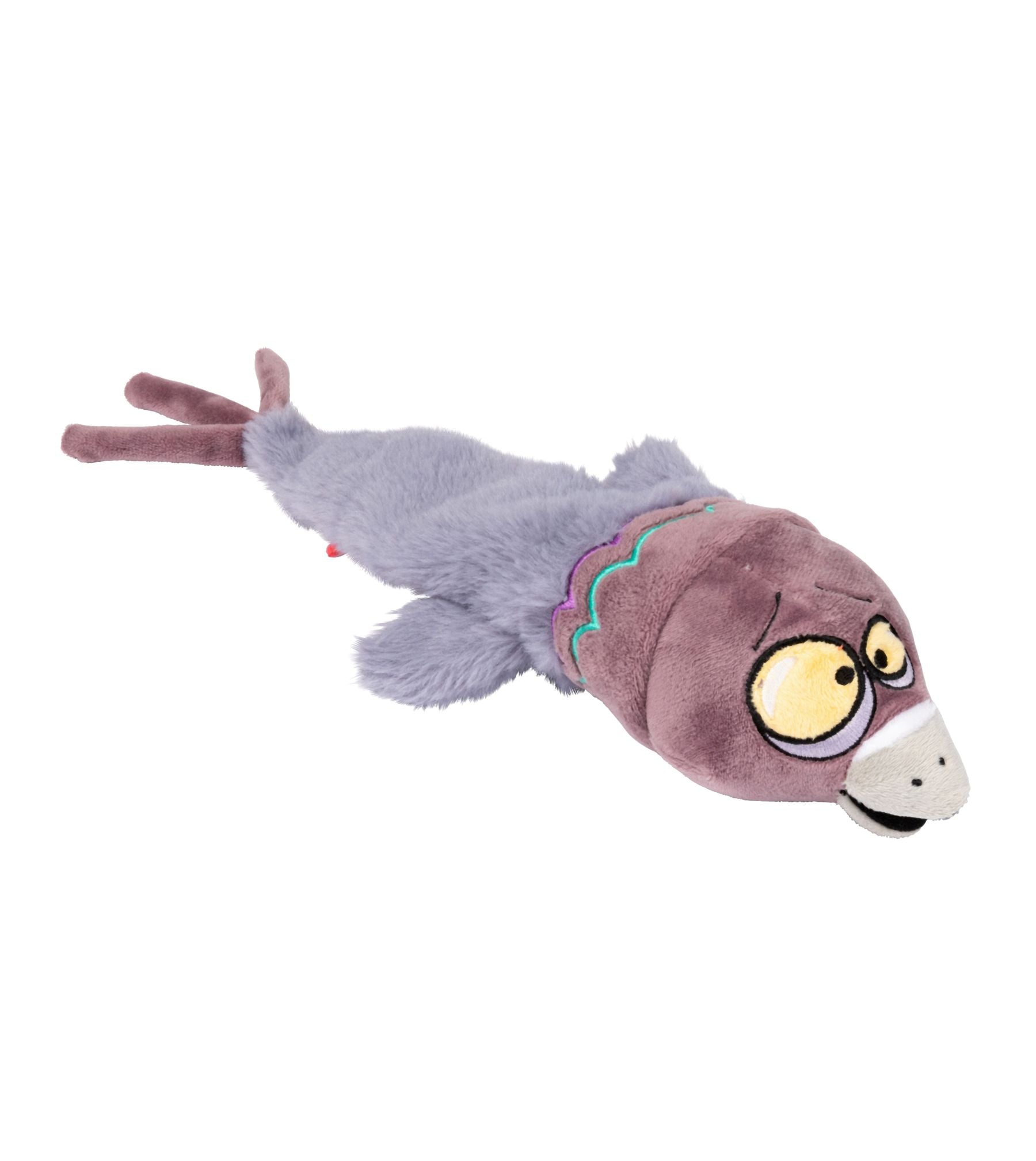 FuzzYard The Yeetz Swing and Throw Plush Dog Toy - Peace Out Pigeon Design | Interactive Fetch Toy for Small & Medium Dogs | Perfect for Indoor Play, Outdoor Exercise & Training Sessions
