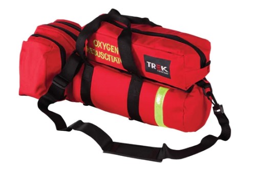 Red Boot Style Basic Oxygen Bag - Portable Empty Medical Oxygen Holder for Travel, Hiking & Emergency Use