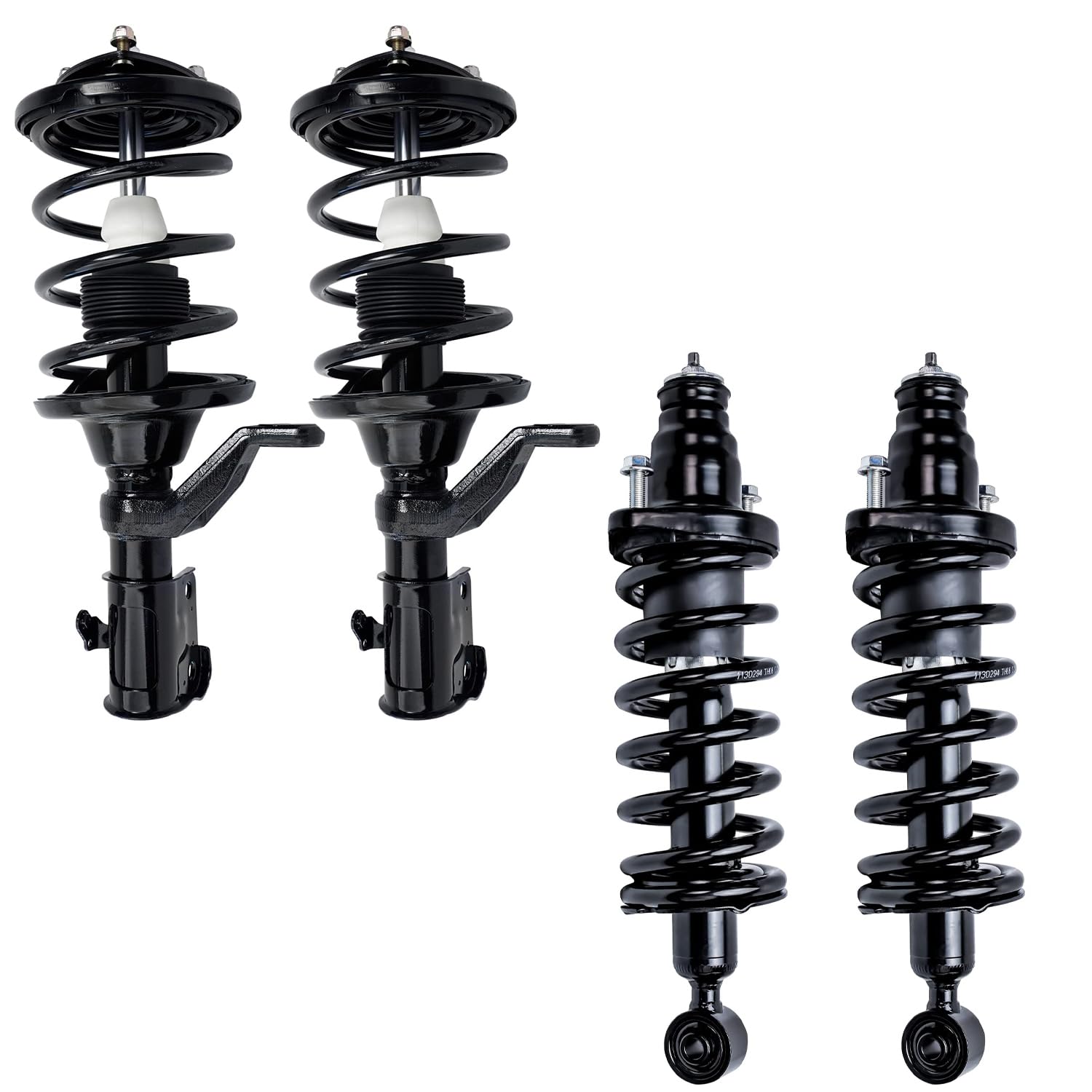 Detroit Axle Complete Strut Assembly Set - 4 Front & Rear Struts for 2001-2005 Honda Civic & 2001-2003 EL | Includes Coil Spring | Quick Installation | Replacement Suspension System | Perfect for Smooth Ride & Enhanced Vehicle Stability