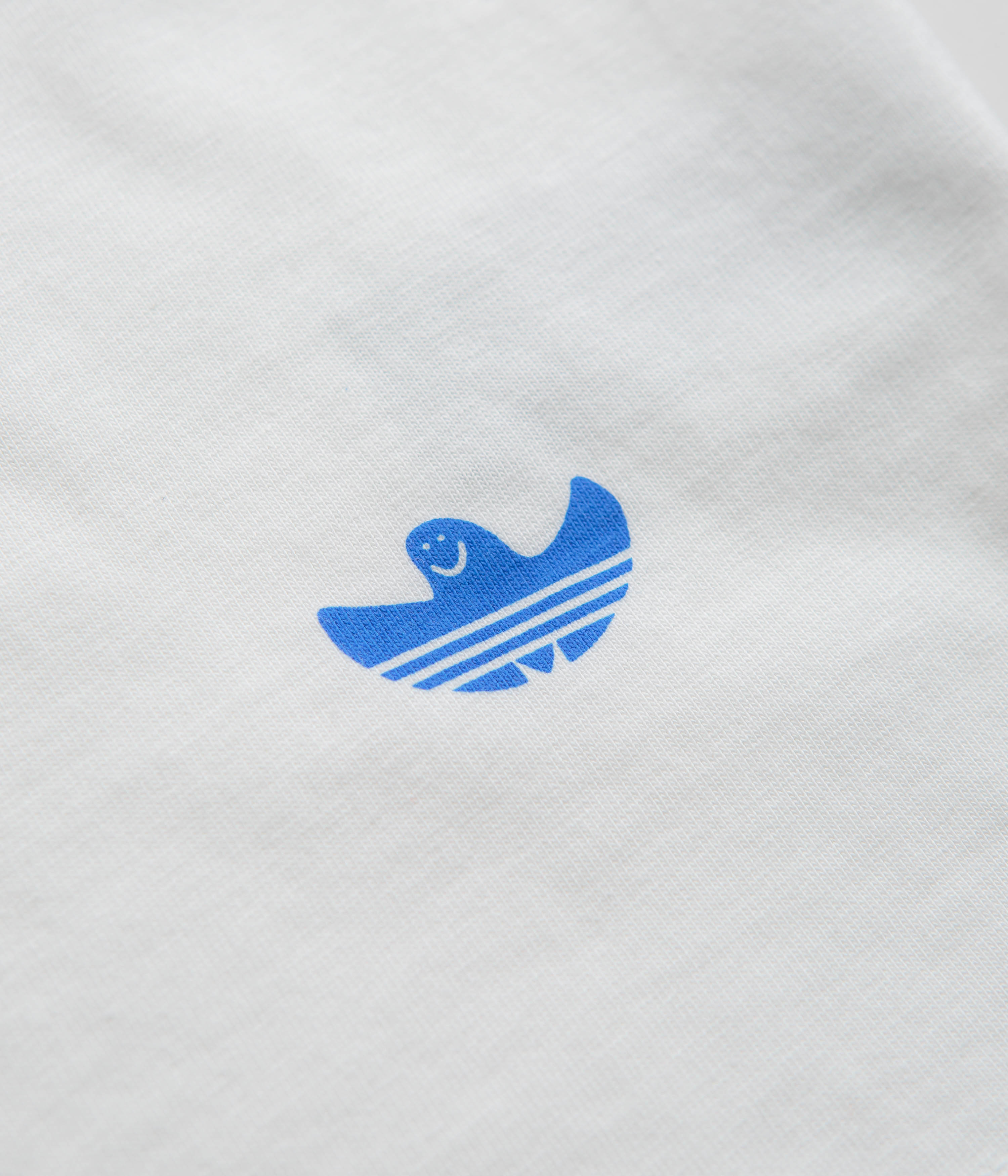 Adidas Shmoofoil Art Graphic T-Shirt for Men - White, Bluebird & Royal Blue Colors - Casual Wear, Street Style & Everyday Comfort