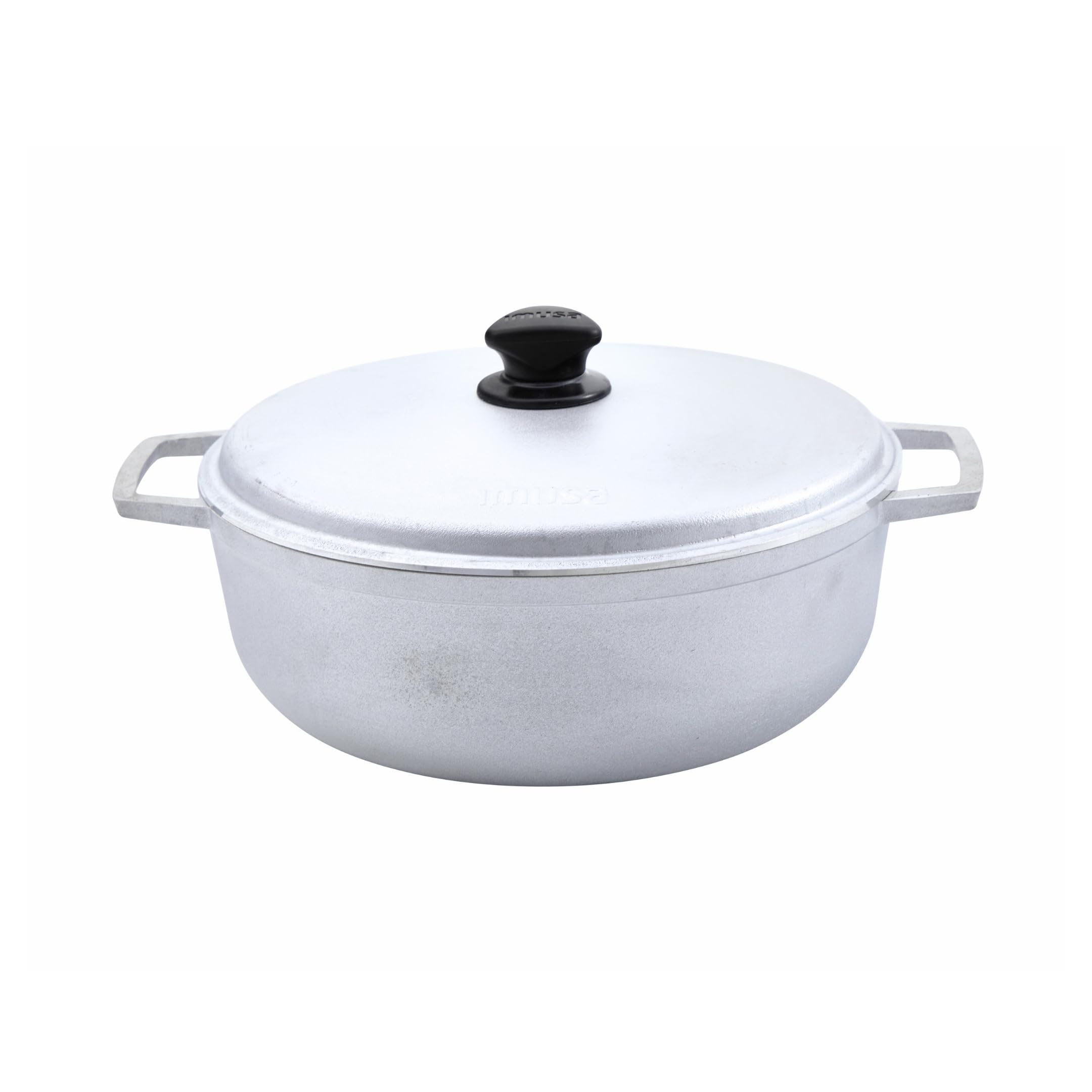 IMUSA 7.5 Quart Traditional Colombian Caldero Pot with Lid - Natural Clay Cooking Pot for Soups, Stews & Rice - Authentic Latin American Cookware for Home & Restaurant Use