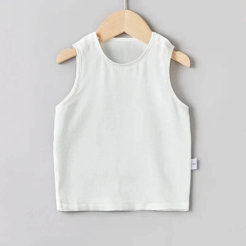 Premium Baby Silk Tank Top - Soft Round Neck Sleeveless Blouse for Infants & Toddlers - Perfect for Summer, Playdates & Special Occasions