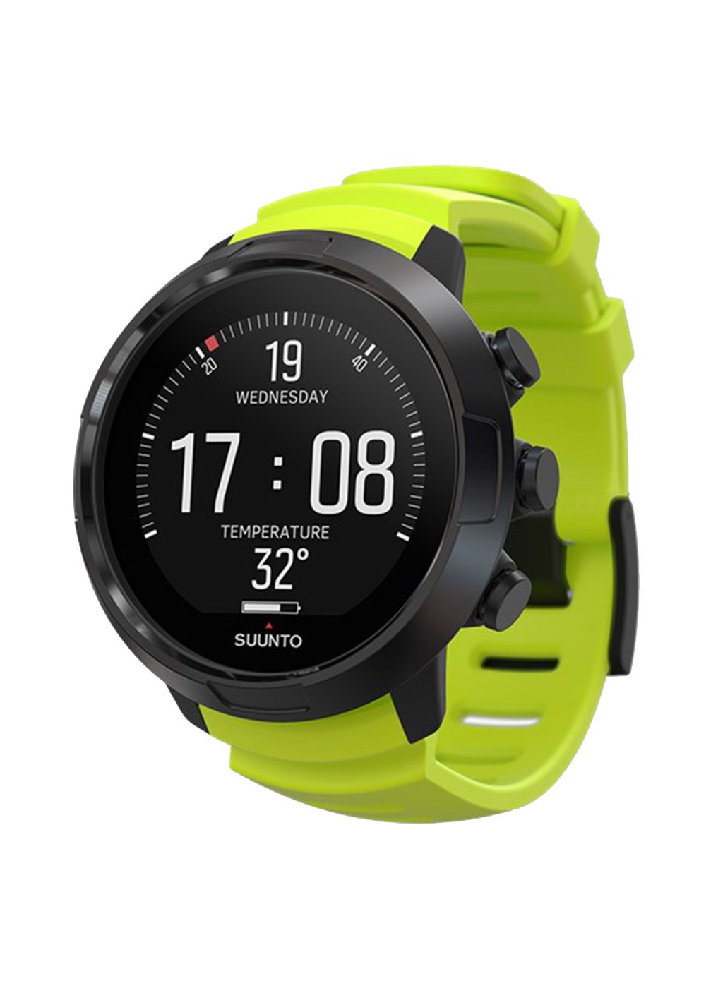 Suunto D5 Black & Lime Dive Computer with USB Charging Cable - Perfect for Scuba Diving, Freediving, and Underwater Exploration