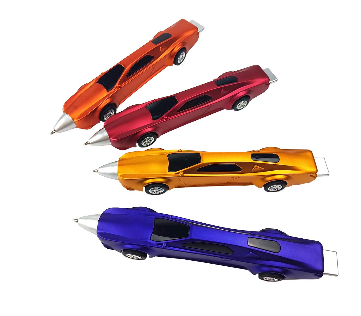 4PCS Sports Car Ballpoint Pens - Fun Novelty Pens for Kids, Cool Racing Car Design, Blue Ink - Perfect for School Supplies, Gifts for Children & Car Enthusiasts | Great for Classroom, Birthday Parties & Office Use