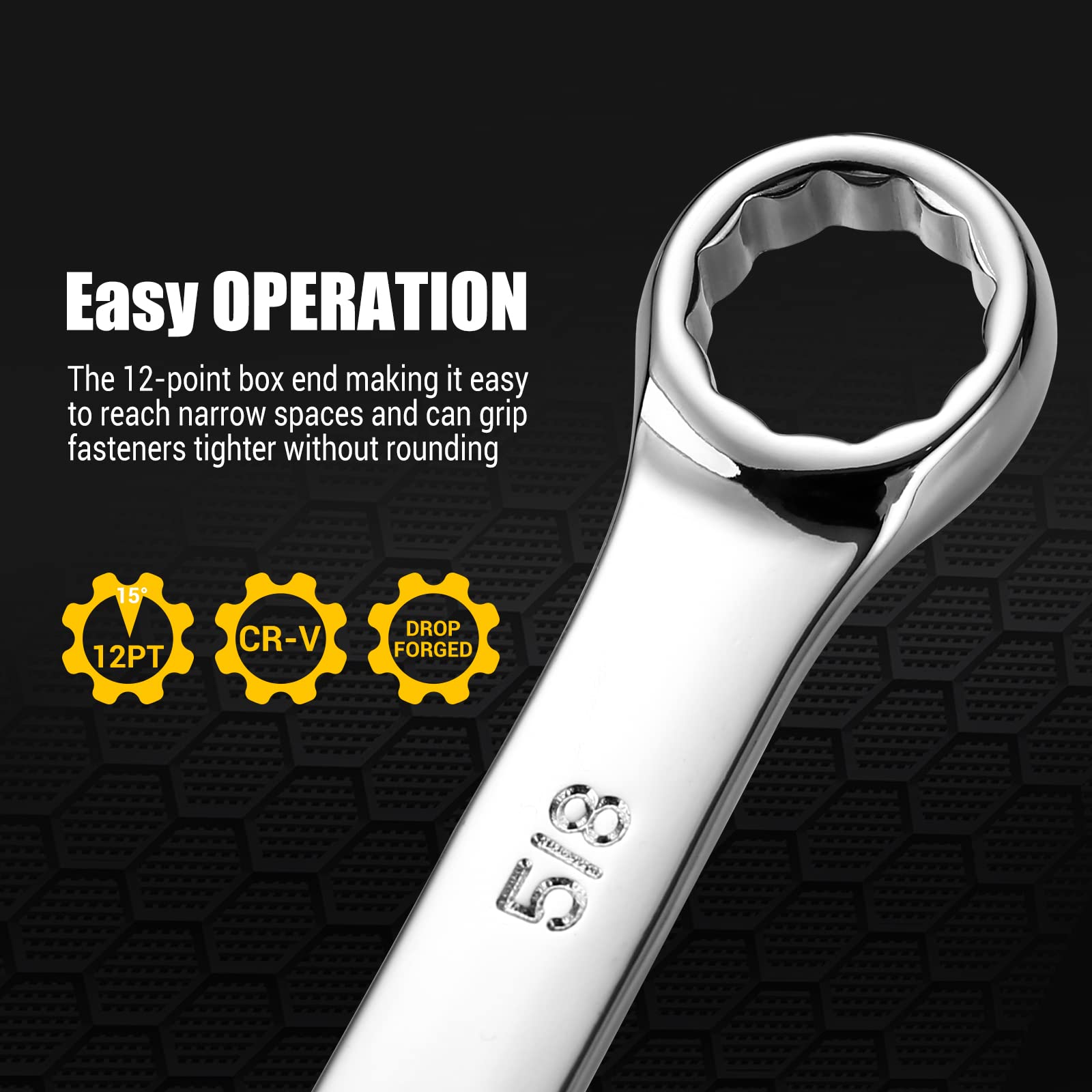 DEKOPRO 30-Piece SAE & Metric Combination Wrench Set (1/4