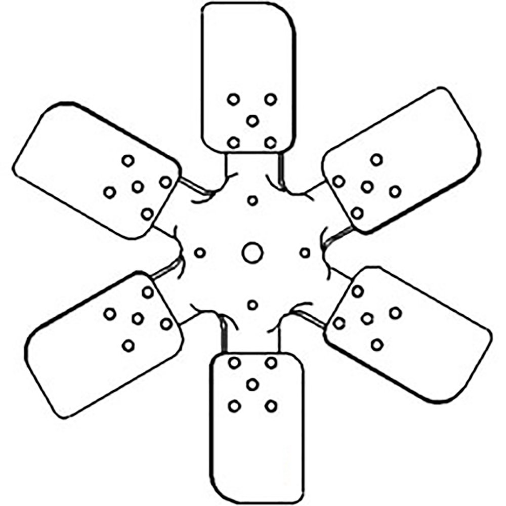 Compatible with Ford New Holland Tractor Pusher 6 Blade Fan Part No: A-JE8600A - Replacement Cooling Fan for Tractor Maintenance & Repair