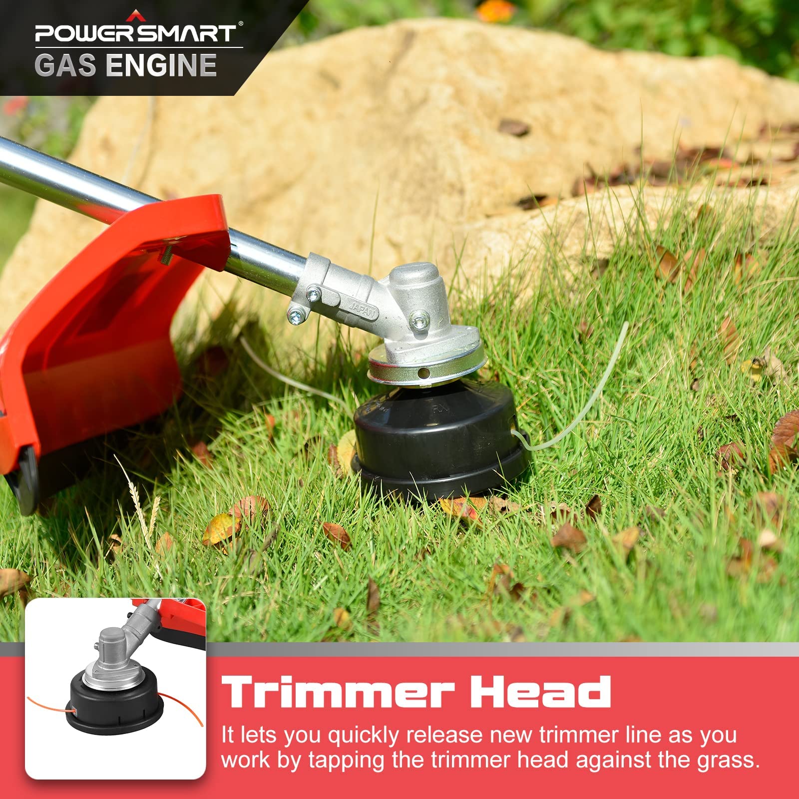PowerSmart 37.7cc Gas Powered Weed Eater & String Trimmer - 16