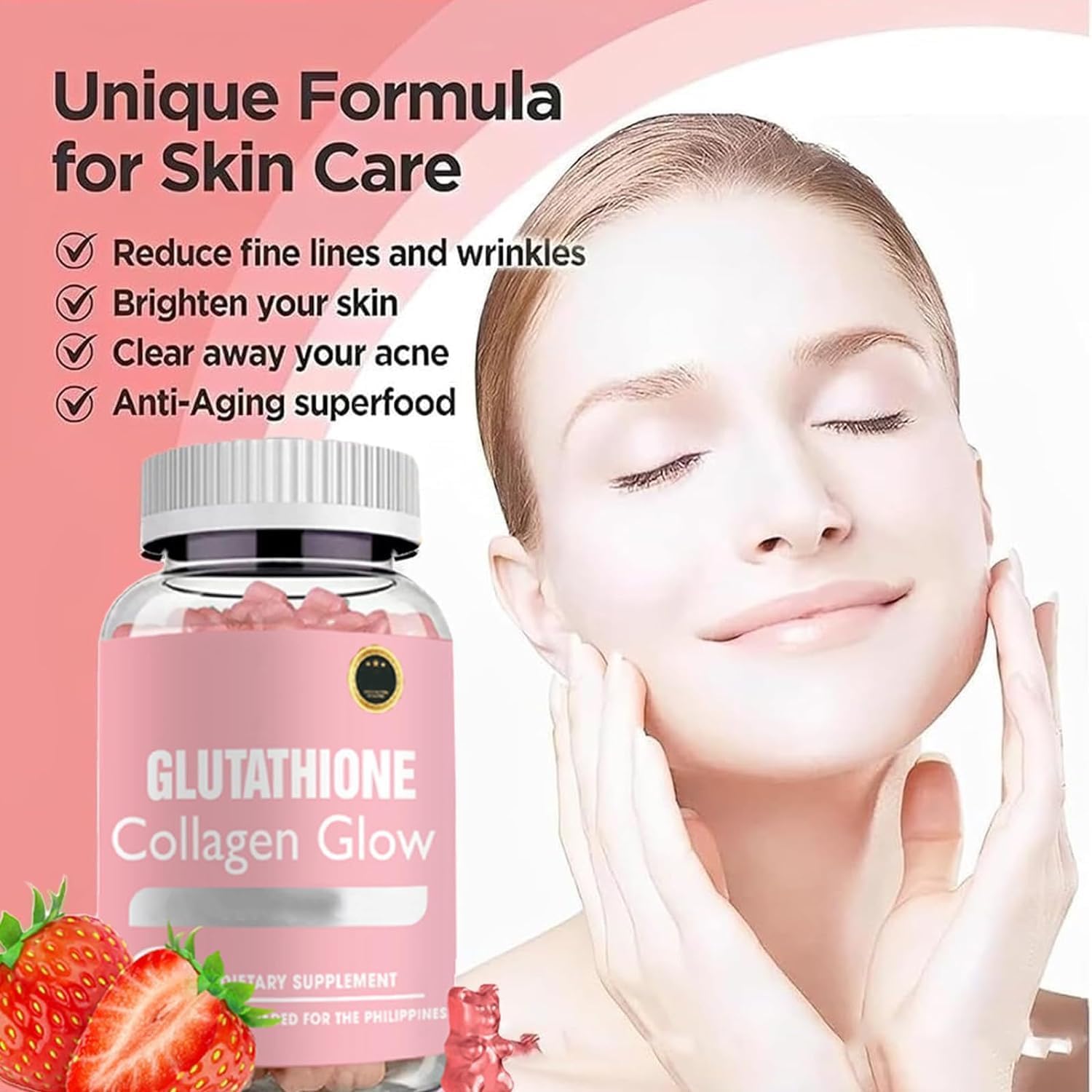 Glutathione Collagen Gummies for Skin Brightening & Anti-Aging | Korean Beauty Supplement for Women | Dark Spot Treatment & Skin Rejuvenation (2 Pack) - Perfect for Daily Beauty Routine & Travel