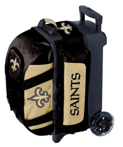 New Orleans Saints NFL Double Roller Bag - Durable Rolling Duffel for Travel, Gym & Game Day - Perfect for Sports Fans & Team Spirit