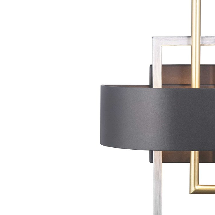 Adagio Two Light Wall Sconce - Modern Brushed Nickel Bathroom Vanity Light Fixture for Bedroom, Hallway & Living Room Decor