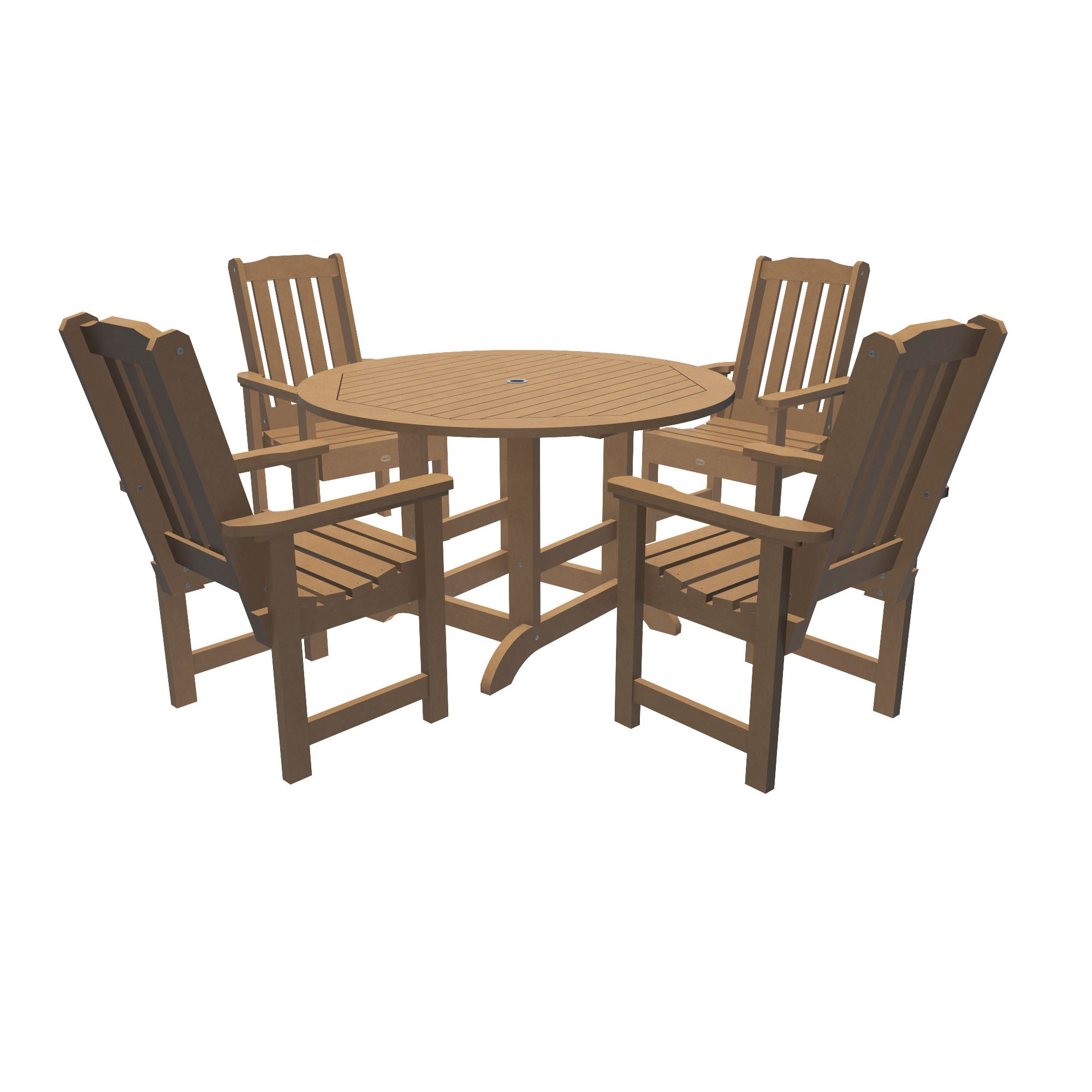 Lehigh 5-Piece 48-Inch Round Dining Table Set with Chairs - Perfect for Small Spaces, Kitchens, and Outdoor Patios