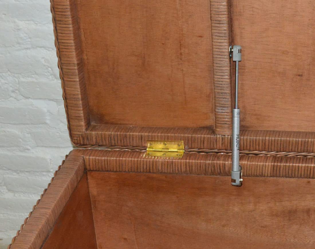 Rustic Wicker Storage Trunk with Wood Lining - 37.5