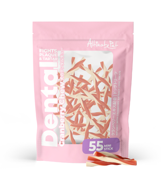 Altimate Pet Dental Dog Chews with Cranberry - Natural Teeth Cleaning Treats for Dogs - Freshens Breath & Reduces Plaque - Perfect for Small, Medium & Large Breeds - Great for Daily Oral Care & Training Rewards