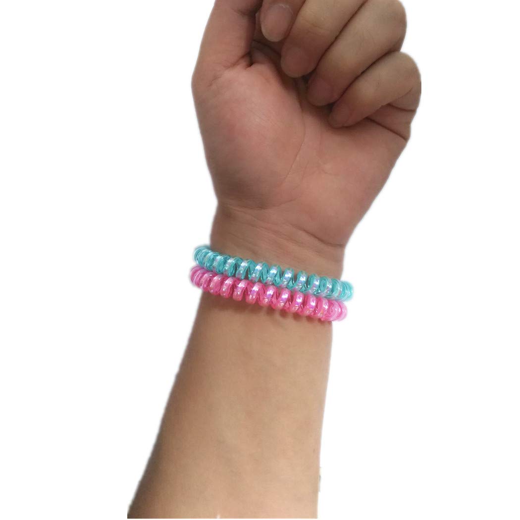 Flexible Soft Plastic Spiral Wrist Keychain Holder - 7 Pack Coil Band for Keys, Phone, ID Badge - Perfect for Gym, Office, Travel & Outdoor Activities