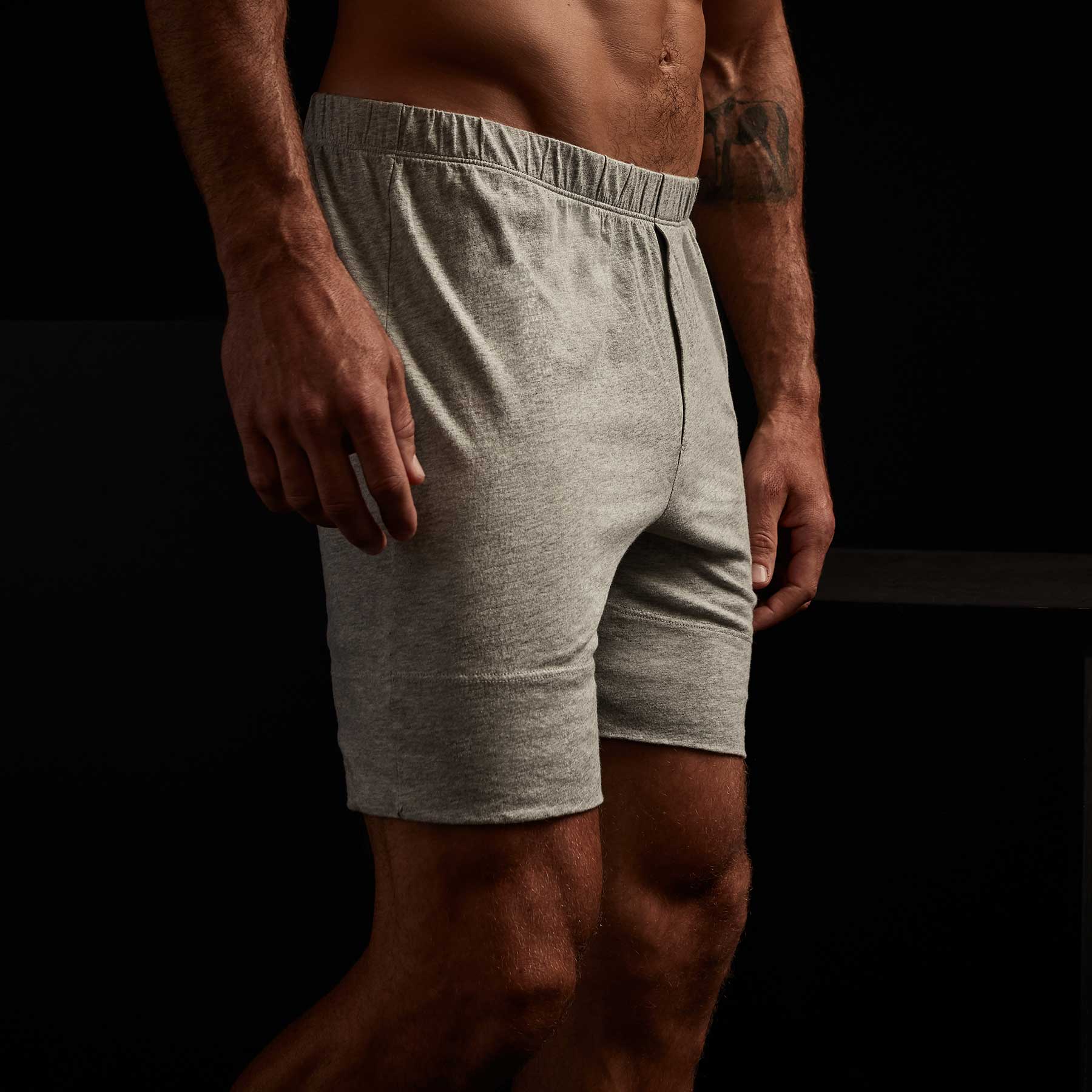Classic Fit Boxer Shorts for Men - Soft Heather Grey Cotton Underwear - Perfect for Sleep, Lounge & Everyday Comfort