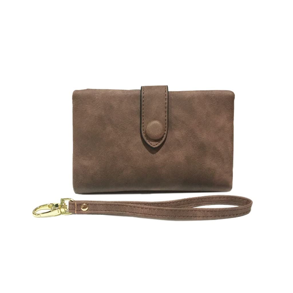 Women's Matte Short Wallet - PU Leather Zipper Coin Purse with ID Card Holder - Slim Frosted Ladies Wallet for Everyday Use (Color A, 1pc) | Perfect for Work, Travel, and Daily Essentials Organization