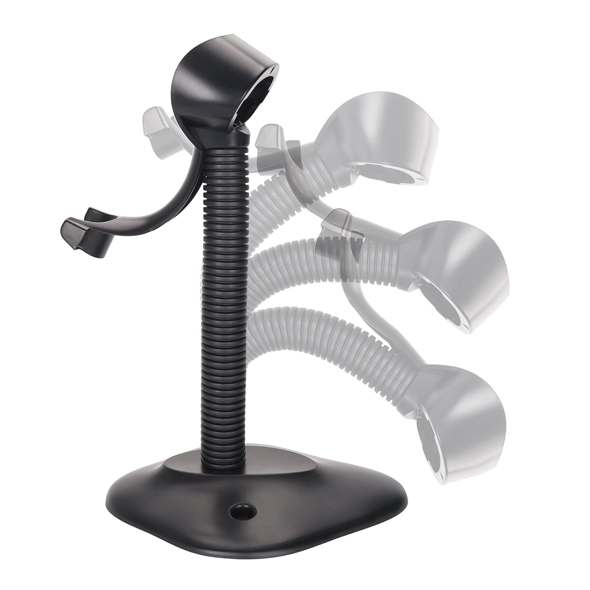 Adjustable Goose Neck Barcode Scanner Stand - Hands-Free Desk Mount Holder for Retail, Warehouse & Office Use