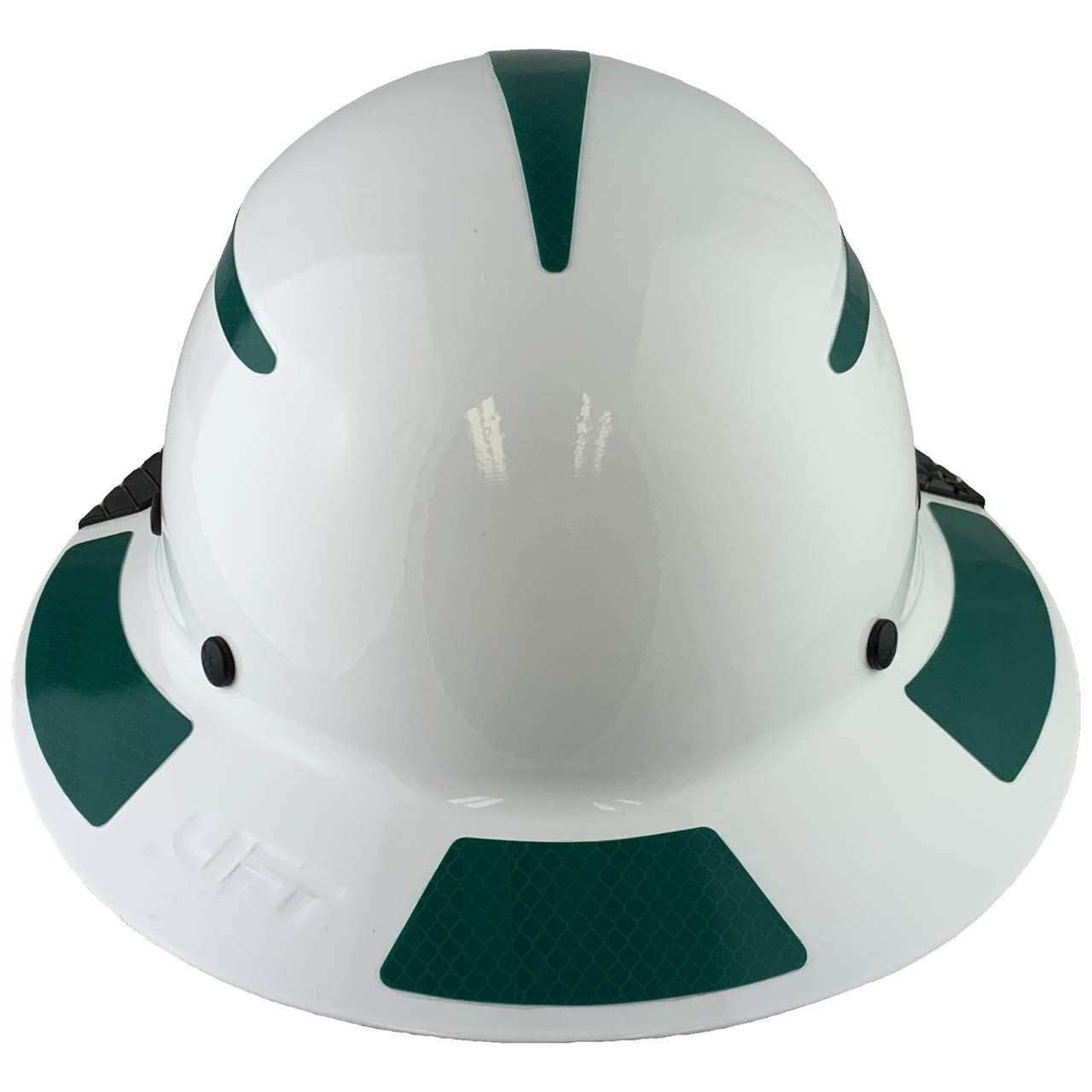 Premium Carbon Fiber Full Brim Safety Helmet - ANSI Certified Lift Hard Hat with Reflective Green Decals & Free Tote Bag - Ideal for Construction, Roofing & Industrial Work Safety
