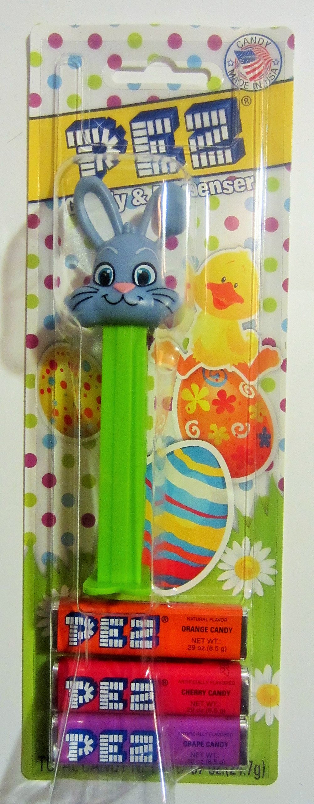 PEZ Easter Spring Candy Dispenser - Grey Rabbit Collectible Toy for Kids | Fun Gift for Easter Baskets, Egg Hunts & Party Favors