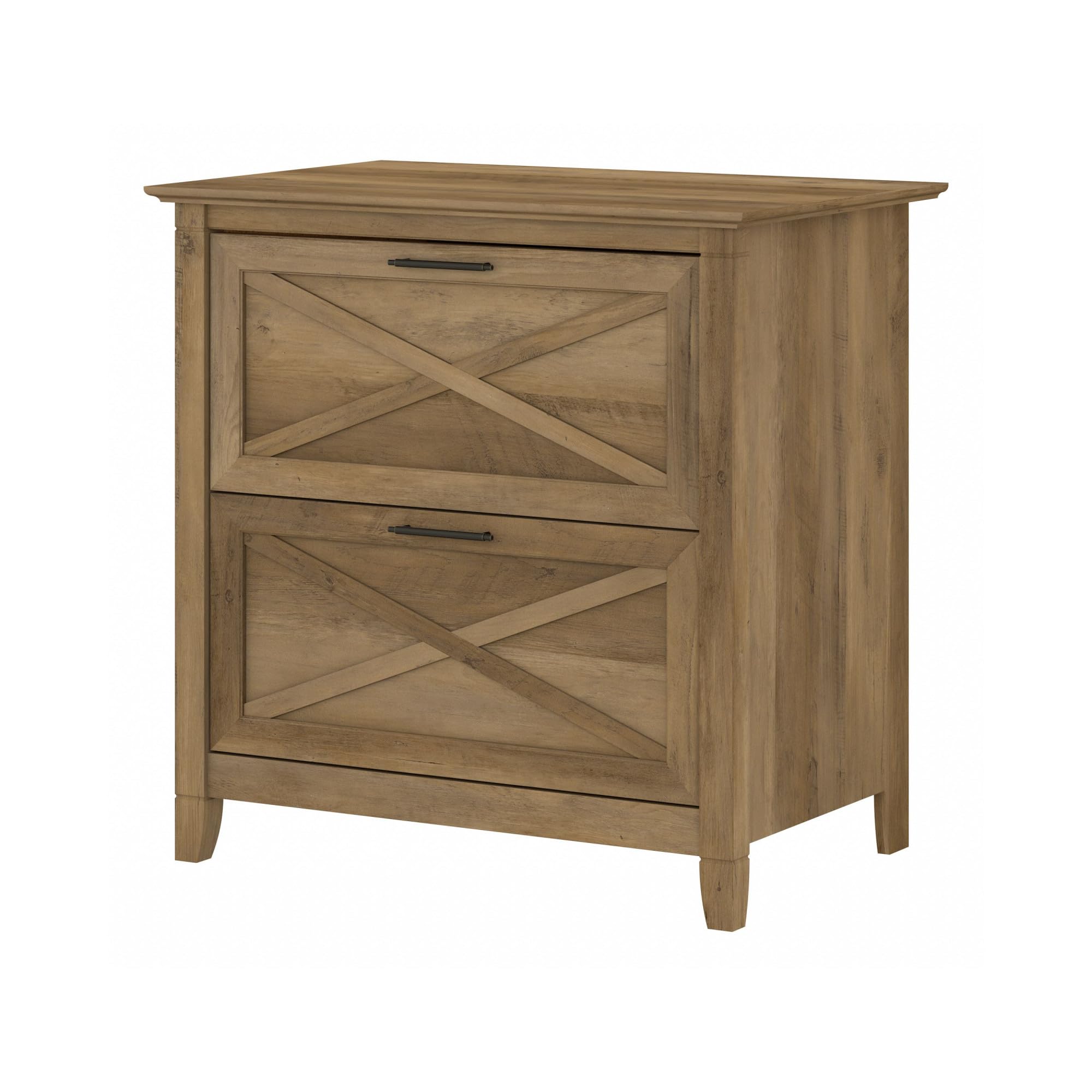Bush Furniture Key West Lateral File Cabinet - Modern Farmhouse 2-Drawer Storage for Home Office, Study or Workspace - Organize Documents & Supplies in Style