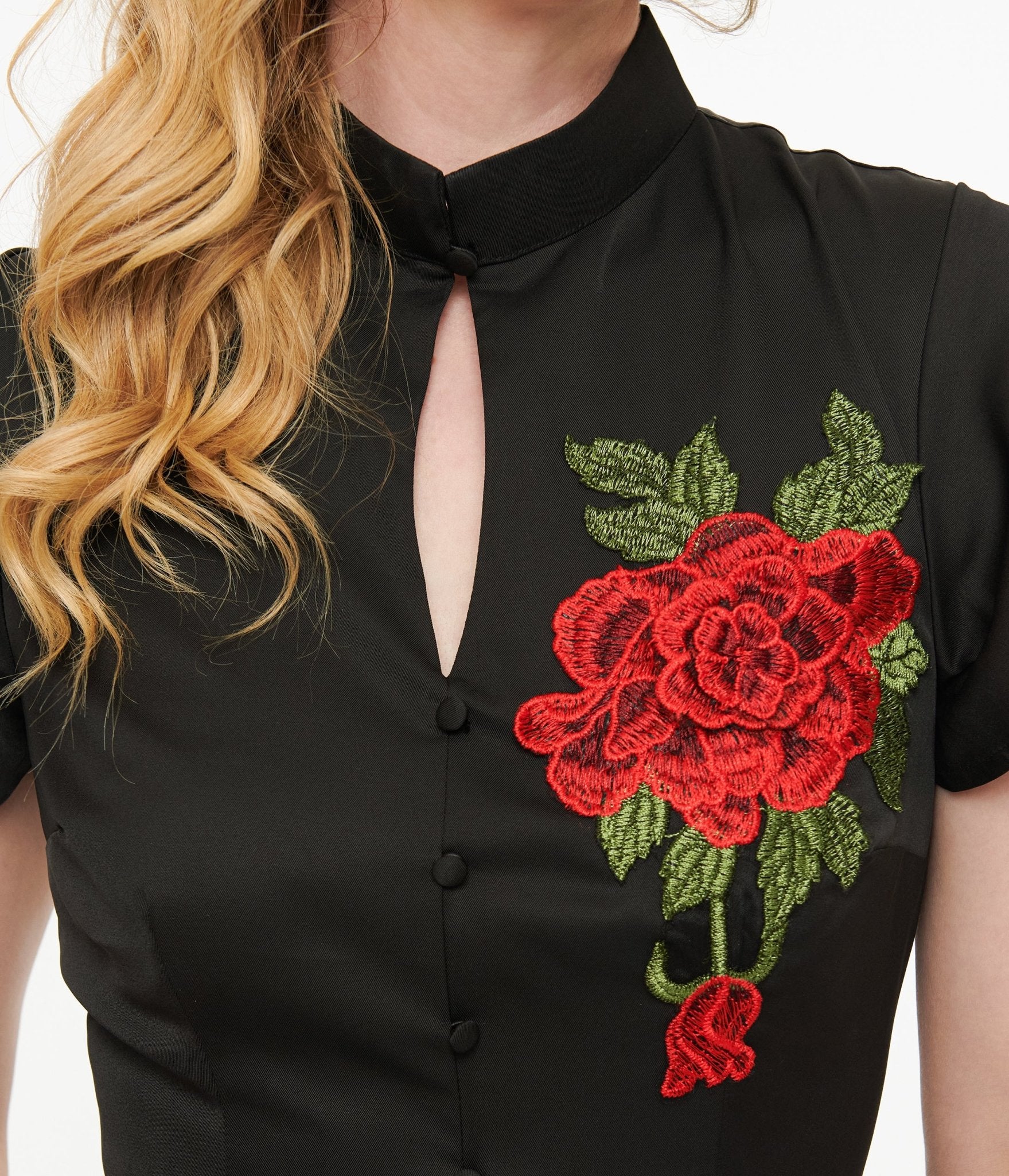 Vintage 1940s Black & Red Poinsettia Baltimore Swing Dress - Retro Christmas Party Dress for Holiday Gatherings & Swing Dancing
