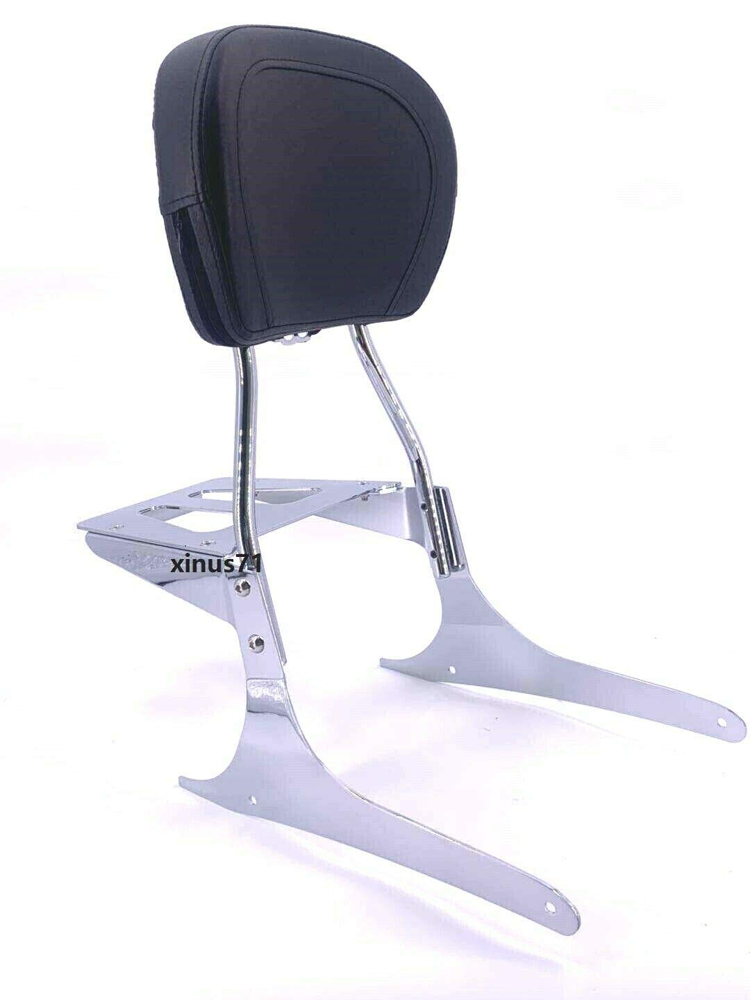 Yamaha XVS 950 V Star 950 Sissy Bar Backrest with Luggage Rack (2009-2017) - Heavy Duty Motorcycle Passenger Seat Support & Storage Solution - Perfect for Long Rides, Touring & Road Trips