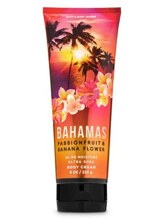 Bath and Body Works Bahamas Passionfruit & Banana Flower Fine Fragrance Mist & Ultra Shea Body Cream Set - Full Size 2020 Collection | Tropical Scent for Summer, Vacation & Daily Moisturizing