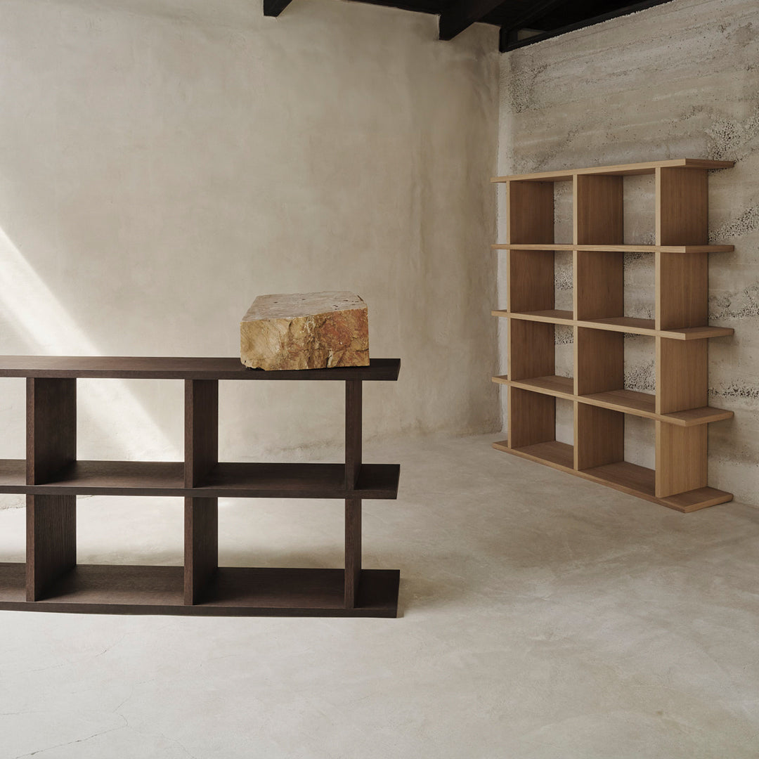 Ferm Living Kona Bookcase - Modern Wooden Bookshelf for Home & Office Storage | Stylish Display Shelf for Living Room, Bedroom, or Study