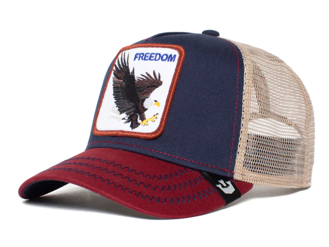 Goorin 'Freedom' Trucker Style Baseball Cap in Indigo - Adjustable Snapback Hat for Men & Women - Perfect for Outdoor Activities, Sports & Casual Wear