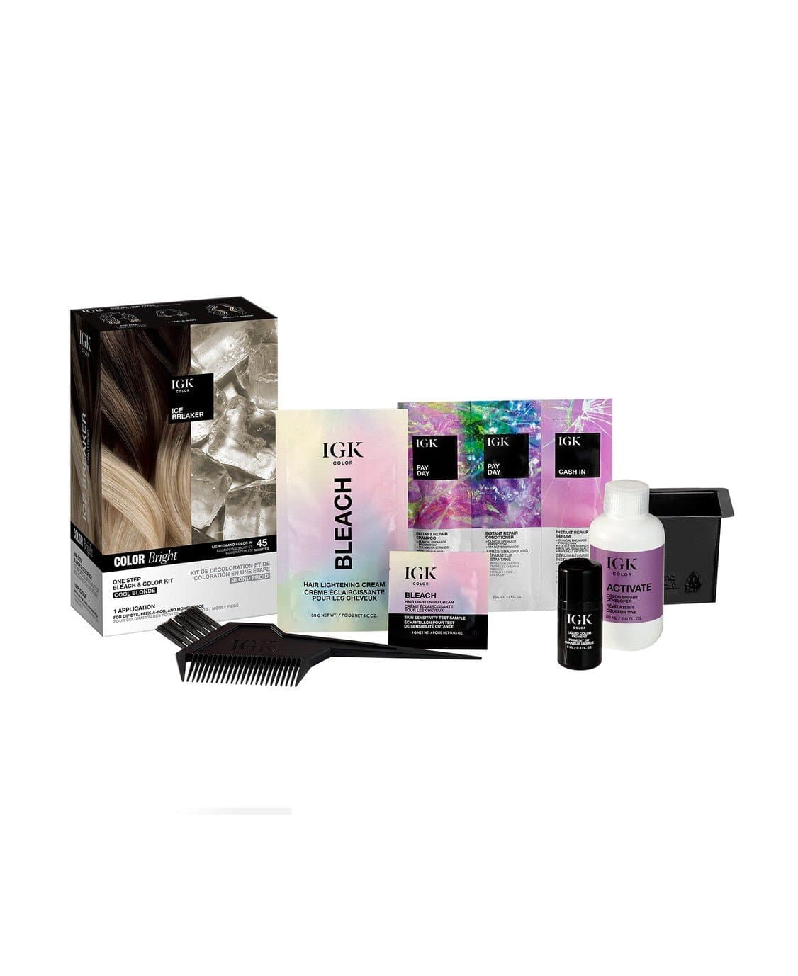 One Step Bleach & Color Kit for Vibrant Hair - At-Home Salon Quality Hair Dye with Easy Application for DIY Hair Coloring