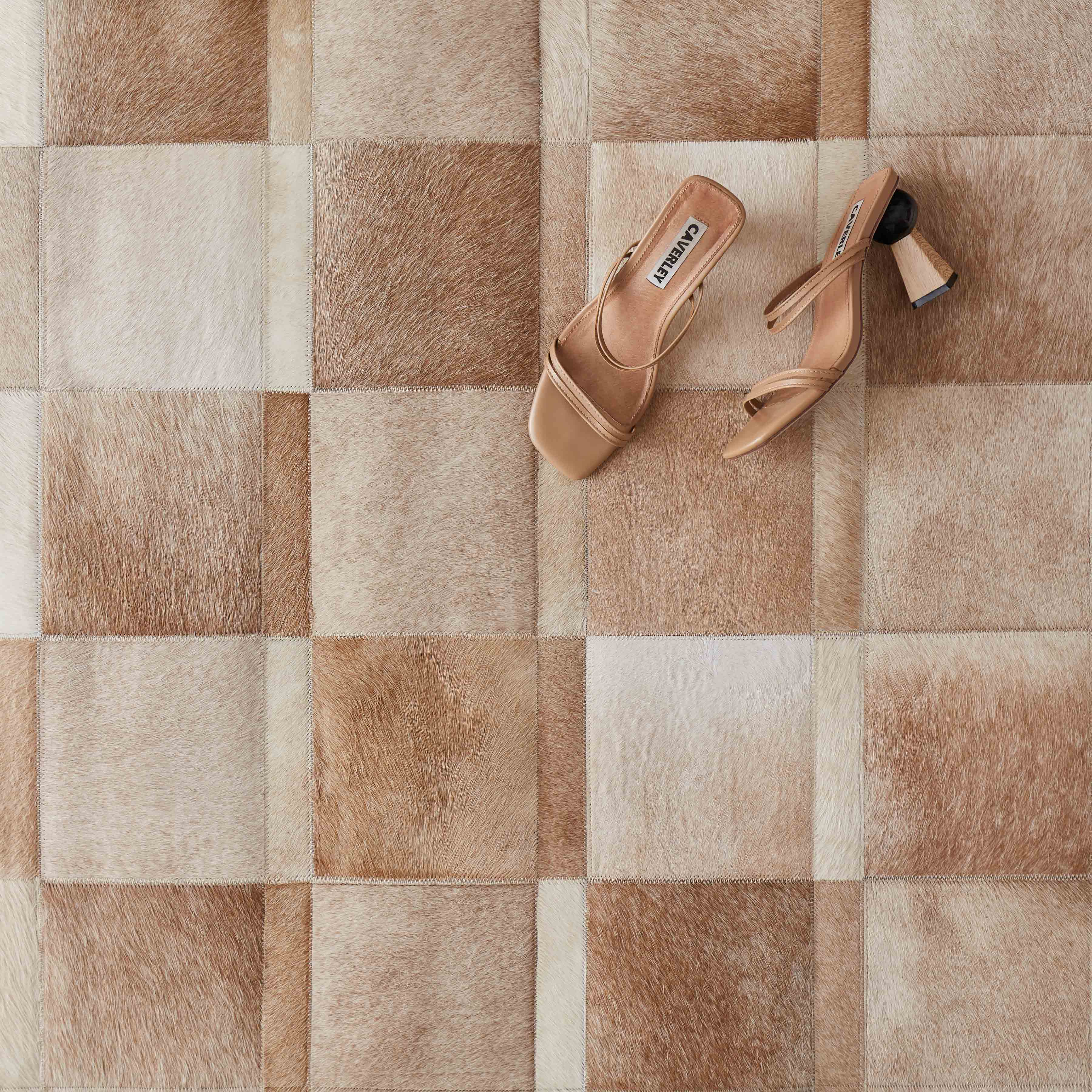 Premium Natali Cowhide Area Rug - Natural Leather Hide Rug for Living Room, Bedroom, Office - Stylish Home Decor & Floor Covering for Modern Interiors