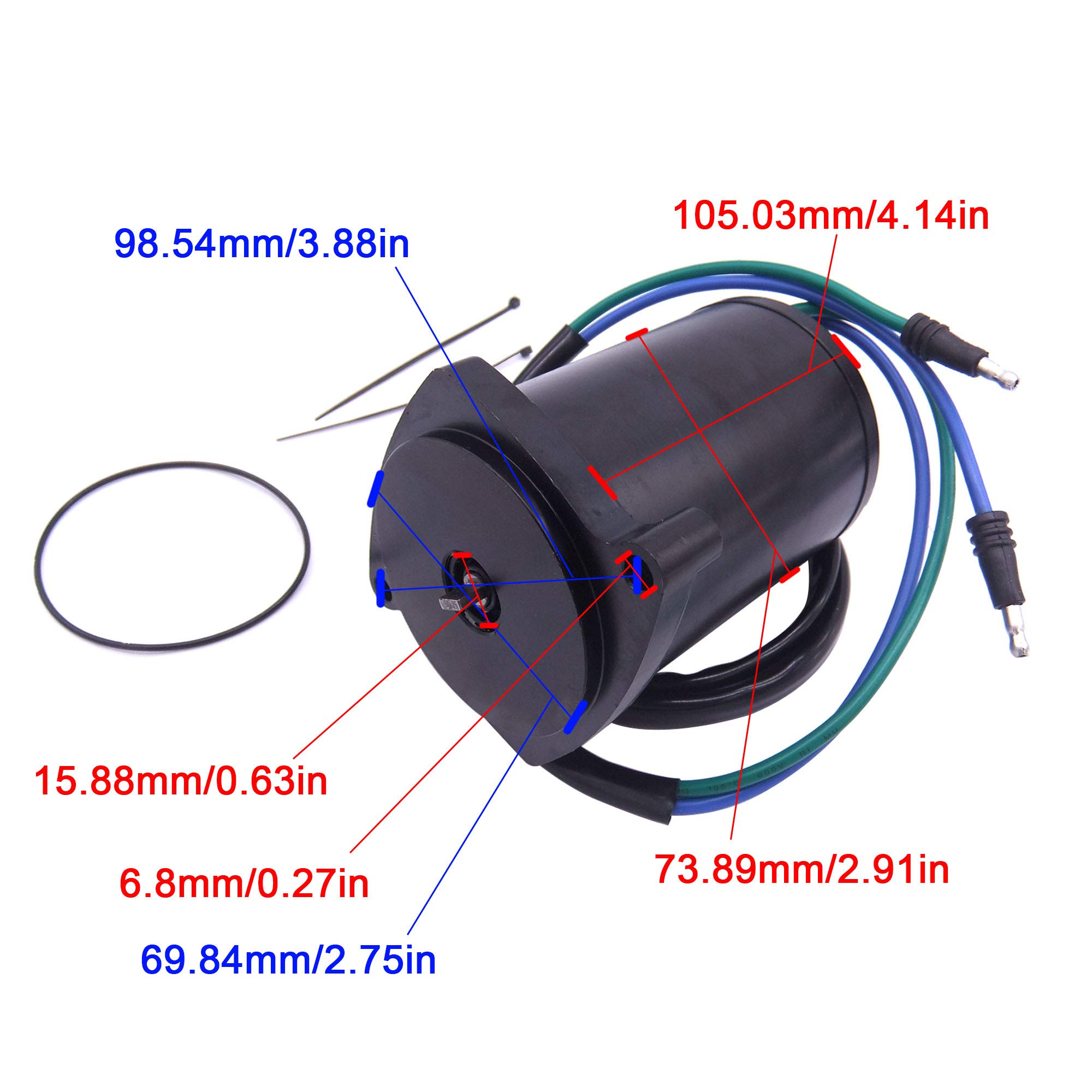 Mercury Mariner Outboard Tilt Trim Motor - Compatible with 105HP 135HP 150HP 175HP 200HP 225HP 250HP Models - Replacement Part Numbers 878265A4 828708 828708T 878265A1 8M0031551 T1082M TM10826 67-2802 4-1254 P220N 10826N 18-6773 6250 - Perfect for Boat Engine Repair & Maintenance